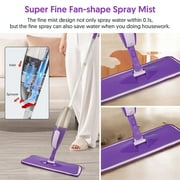 BCOOSS Spray Mops for Floor Cleaning - Microfiber Floor Mop with 550ML Refillable Bottle 3 Washable Pads Kitchen Dry Wet Mop