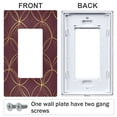 thumbnail image 3 of Yayeee Rocker Switch Wall Plate 2-Gang 4.7"x4.6" Home Decorative Outlet Cover, Circular Gold Pattern, 3 of 6