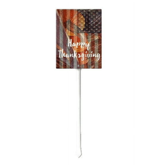 Eveokoki Fall Harvest Aluminum Happy Thanksgiving Stakes Yard Decorations 21.6''H, Home Garden Patio Lawn Yard Decor Fall Harvest Thanksgiving Outdoor Decorations