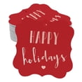 thumbnail image 1 of Inkdotpot Pack Of 100 Real Rose Gold Foil Bracket Shape Paper Tags Happy Holiday Favor Hang Tags, 1 of 1