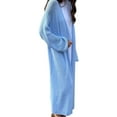 thumbnail image 2 of Womens Long Cardigan Sweaters Mohair Open Front Oversized Slouchy Knit Fall Trendy Coatigan Jackets Blue One size, 2 of 7