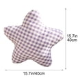 thumbnail image 3 of MMJ Grid Fabric Five Pointed Star Plush Cushion Soft Lumbar Throw Pillow for Sofa Bedroom Living Room Home Decorative, 3 of 7