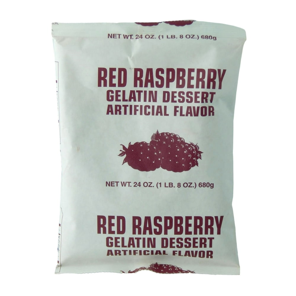 Red Raspberry Instant Gelatin 1.5 Lb Pouch