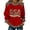 Red, variant on Women’s Long Sleeve Crewneck Top USA Graphic Print Casual Loose Fit Pullover Sweatshirt 250 Years of Freedom Design Black L