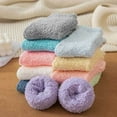 thumbnail image 4 of NIBOLOG 1 Pair Fuzzy Socks with Non Slip Grips Super Soft Breathable Cold Winter Warm Cozy Plush Slipper Socks, 4 of 8