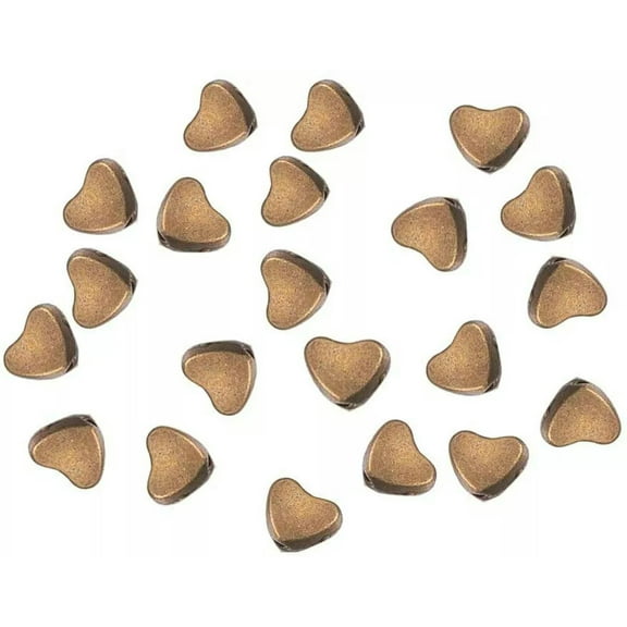 U8MO 10 Tiny Heart Beads Antiqued Bronze Metal Love Jewelry Findings 6mm Top Drilled