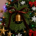 thumbnail image 2 of Shoreew Mini Christmas Cedar Wreath Small Artificial Xmas Wreath with Bell And Ribbon Bow for Christmas Tree Mantle Window Fireplace Kitchen Decoration, 2 of 7