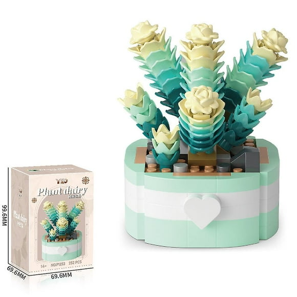 Succulent Building Set, Succulent Bonsai Botanical Decor Collection Building Kit, Build a Succulents Plants Display Piece for Home or Office, Ideal Gi