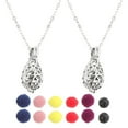 thumbnail image 1 of 2 juegos de collar difusor de aceites esenciales para mujer, colgante de aroma con bola hueca y piedra volcánica, joyería de aromaterapia portátil para uso diario., 1 of 7