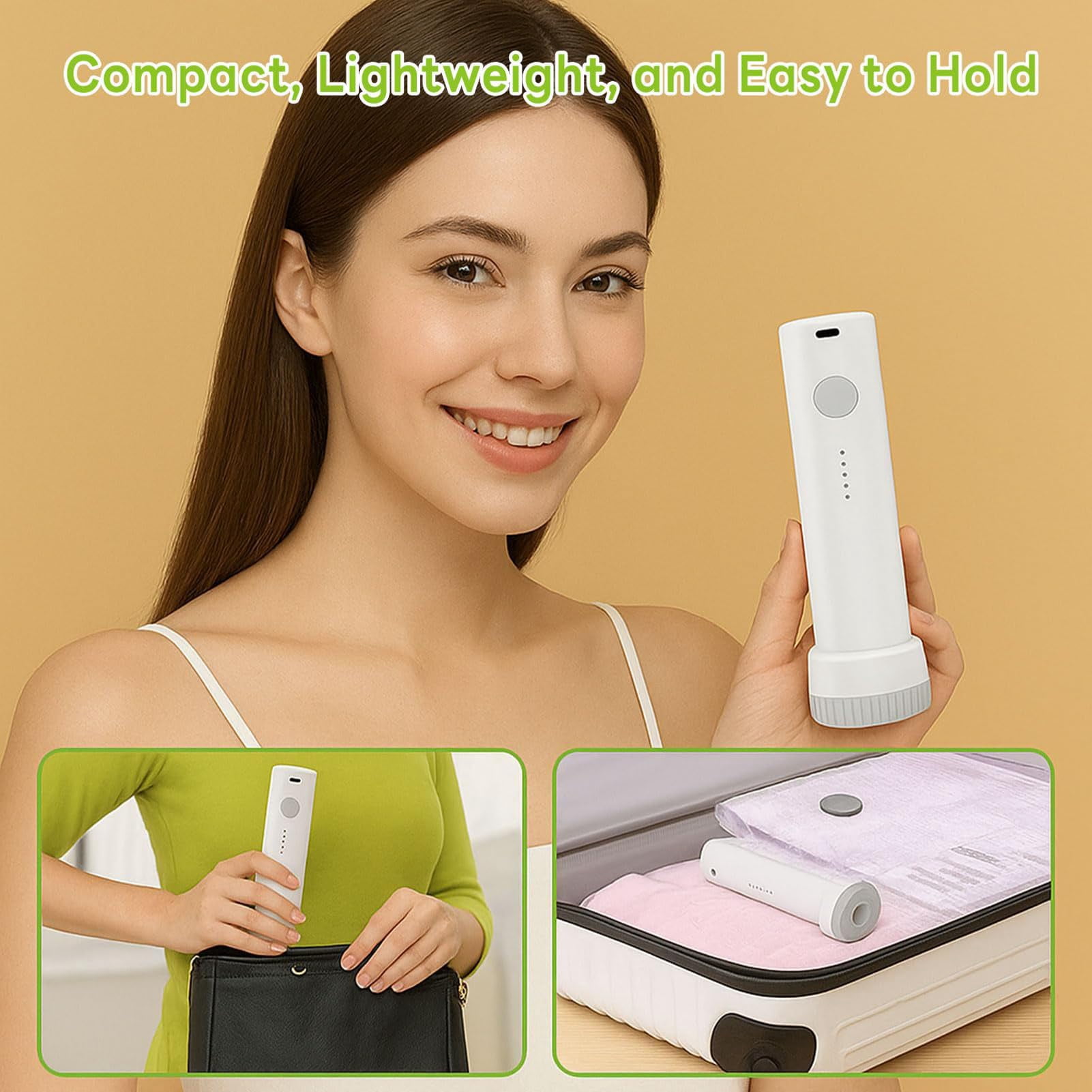 Cordless Travel Vacuum Bag Set, Waterproof Packing Compression Bags,Reusable Space with Rechargeable Air Pump for Moving & Seasonal Clothing Storage