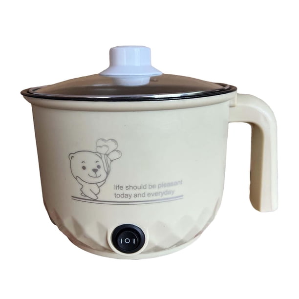 Olla caliente eléctrica pequeña cocina múltiple cocina de viaje portátil para el hogar sartén eléctrica antiadherente para fideos Ramen sopa de bola Caqui Macarena Ollas Eléctricas Calientes