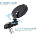 thumbnail image 3 of Mirror For Motorcycle, Motorcycle Handlebar Rearview Mirror Universal 7/8 Inch 22mm Motorcycle Rear Bicycle Mirror, Hd, 3 of 5