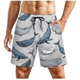 thumbnail image 1 of Shorts De Playa Con Estampado 3d De Tiburones, 1 of 4