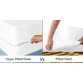 thumbnail image 3 of HNB Store Zipper Fitted Sheet Only, RV King Size 10" Deep Pocket Premium 1000TC Pure Egyptian Cotton - White, 3 of 6
