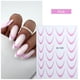 thumbnail image 1 of Pegatinas para uñas para decoración de uñas, pegatinas para uñas para mujeres, pegatinas para uñas de color sólido, pegatinas para uñas con degradado francés, pegatinas adhesivas para uñas en la parte, 1 of 3