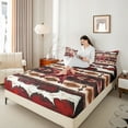 thumbnail image 4 of Castle Fairy Vintage Tribal Aztec Queen Sheet Sets,Western Texas Star Bed Set, 4 of 7