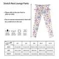 thumbnail image 6 of COEQINE Girls Yoga Leggings Pants Full Length Athletic Trousers High Waist Tummy Control, Daisy Floral Bow Heart Violet, for 6-7 Years Kids Girls, 6 of 7