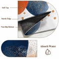 thumbnail image 6 of Round Rugs 6Ft, Navy Blue Burnt Orange Round Area Rug Washable Indoor Throw Carpet, Artwork Vintage Geometric Soft Non Slip Circle Rug for Office Cabinet Home Decor Aesthetic, 6 of 8