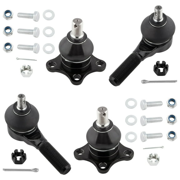 BOXI 4pcs Front Lower Ball Joints & Outer Tie Rods Fit for Mitsubishi Mighty Max 1990 1991 1992 1993 1994 1995 1996 / for Dodge Ram 50 1990 1991 1992 1993 - Fit 2WD Only | ES3156 K9346