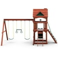 Gorilla Playsets Nantucket II Wooden Swing Set with 2 Belt Swing
