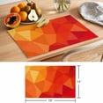 thumbnail image 6 of Red Orange Placemats Set of 12 Modern Abstract Ombre Geometric Aesthetic Place Mats Indoor Wipeable Table Mats Washable Cloth Dining Table Placemats for Kitchen Holiday Party Home Decor 13x19 Inch, 6 of 9