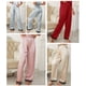 thumbnail image 3 of Pijama Gibobby Manga Larga Botones Pantalones Lencería Satén Rojo M, 3 of 4