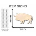 thumbnail image 2 of Unfinished Wood Buffalo Bison Shape - Animal - Craft - up to 46" DIY 6" / 1/8", 2 of 3
