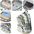 thumbnail image 4 of Colorful Dinosaurs Pattern Cute School Backpack Bag with Padded Back and Adjustable Shoulder Straps 16.9 X 12.6 X 5.9 Inches, 4 of 5