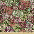 thumbnail image 2 of Ambesonne Abstract Fabric by the Yard Upholstery, Rose Flower Surreal, 1 Yard, Multicolor, 2 of 5