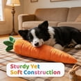 thumbnail image 5 of Giant Carrot Dog Toy, Dog Squeaky Toys to Keep Them Busy for Small, Medium, & Large Dogs, Cute Carrot with Soft Squeaker – Durable Bite-Resistant Plush, Embroidered Details (1PC, S), 5 of 7