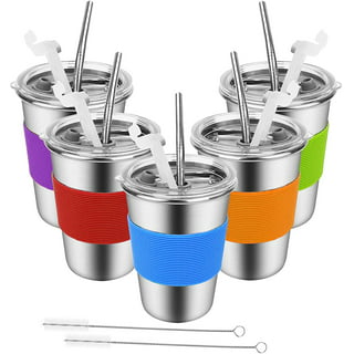 tweevo Tweevo Kids Tumblers With Spill-Proof Screw Lids - 85Oz - Stainless  Steel Toddler Cups With Straws And Lids Straw Brush - Insula