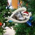 thumbnail image 4 of YOHAVEN Christmas Dog Ornament Pendant Acrylic Hanging Decoration, Cute Animal Holiday Accessories for Xmas Tree Fireplace Door Car Wall Party Favors Decorations, 4 of 5