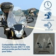 thumbnail image 5 of Kojem Universal Motorcycle Windshield 16 3/4” Width x15” Height Clear Large Windscreen Fit Harley Yamaha Honda Bikes with 7/8'' or 1'' Handle Bars, 5 of 15