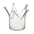 thumbnail image 1 of 1pc Creative Crown Shaped Candlestick Glass Candle Holder Home Decoration, 1 of 3