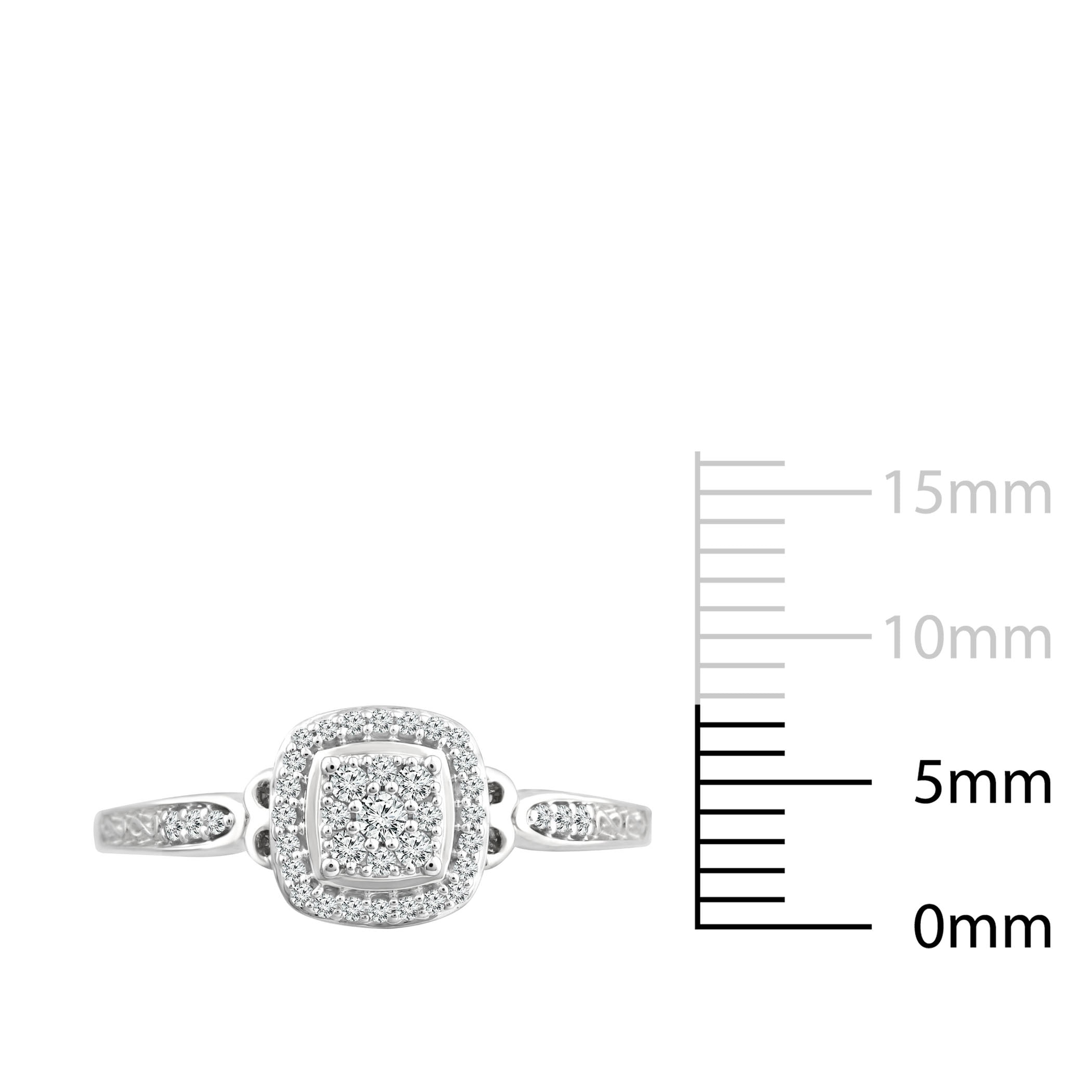 Color Of Love 1/6 Cttw Diamond Promise Ring In 10KT White Gold (I3)