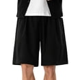 thumbnail image 2 of ZToonmas Men's Linen Style Loose Fit Shorts Elastic Waist Casual Walk Shorts Lightweight Summer 5-Inch Chino Shorts, 2 of 7
