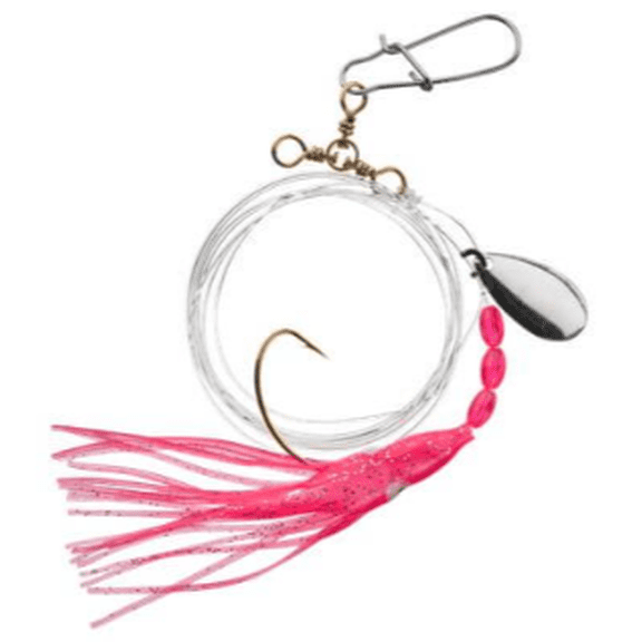 Tide Rite Fluke Rig Squid Skirt Spinner Pink
