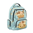 thumbnail image 2 of Yuyamidu Capybara Ice Cream Backpack for Girls 6-8 Cute Aesthetic 17 Inch Lightweight Large Capacity Bookbag with Padded Shoulder Straps for Elementary 1st-3rd Grade Back to School Gifts, 2 of 8