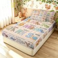 thumbnail image 2 of Manfei Forest Animals Zipper Twin Comforter Sets with Fitted Sheet and 2 Pillowcases, Alphabet Letter Zipper Bedding Set, Peach, Polkadot Reversible, 4pcs, 2 of 7