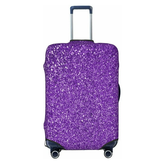 Vsdgher Glitter Purple Print Luggage Cover Washable Suitcase Cover Protector Anti-scratch Suitcase cover Fits 18-32 Inch Luggage
