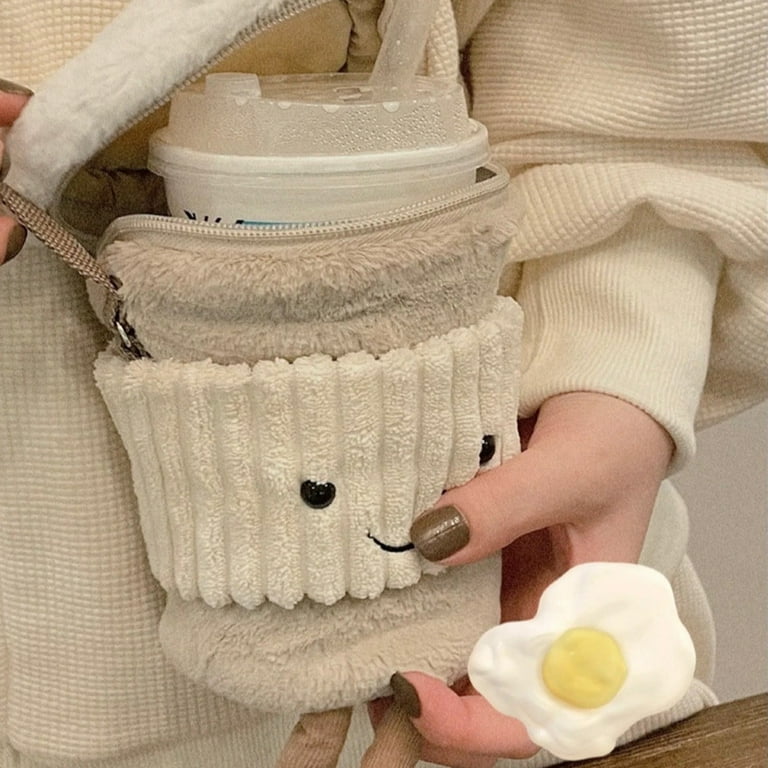 Plush Amuseable Coffee-To-Go Bag Soft Plush Purse - New and