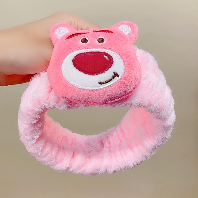 Ruunjoy moda Kawaii yugui perro My Melody Kuromi felpa diadema con lazo Sanrio Anime lindo maquillaje lavado pelo anillo accesorios para el cabello