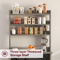 thumbnail image 2 of Spacious Freestanding Bakers Rack Cabinet with Power Outlet – Thickened Countertop, Large Storage, Easy Assembly, Ideal for Dining Room or Kitchen, White & Pear Wood, 2 of 8