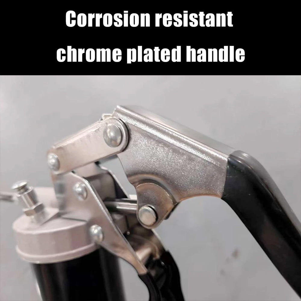 Heavy Duty Grease Gun, 7000 PSI High Pressure, 3-Way Loading (Cartridge, Suction, Bulk), 18-Inch Flexible Hose, Pistol Grip for Easy One-Hand Operation