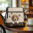 thumbnail image 3 of Tutolipy Beagle Puppy Paws Delicate UV Lines Shoulder Bag for Dating Work, Adjustable Strap Lightweight Crossbody Bag Fashion Handbag, 3 of 7