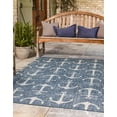 thumbnail image 4 of Unique Loom Outdoor Coastal Collection Area Rug - Ahoy (5' 3" x 8' Rectangle Blue/Ivory), 4 of 12