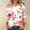 Pink floral print top women a1, variant on thefmos Women's Floral Print Pullover Top Casual Round Neck Long Sleeve Blouse Fashion Fall Spring Everyday Outfit, Purple 2XL
