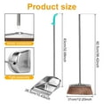 thumbnail image 5 of Broom and Dustpan Set with Long Handle Heavy Duty Stainless Steel Dustpan with Broom Space Saving Broom Dustpan Combo Sweeper and Dustpan Set with Broom Clip for Indoor Outdoor Kitchen Lobby, 5 of 10