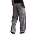 thumbnail image 3 of Havenx Men's Gothic Graphic Joggers Elastic Waist Drawstring Sweatpants with Pockets Wide Leg Pants Lounge Athletic Relaxed Fit Punk Clothes,Gray 2XL, 3 of 4