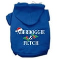 thumbnail image 1 of Aberdoggie Christmas Screen Print Pet Hoodies Blue Size M (12), 1 of 2